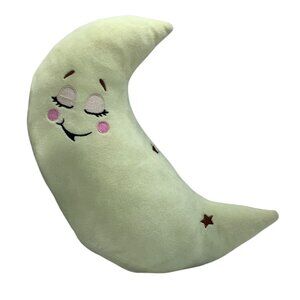 Lullabrites Moon Plush Light-Up Glow Moon Embroidered Face Stars 12” Music Works